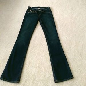 True Religion Women's Dark Wash Boot Cut Jeans